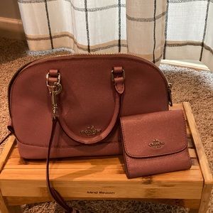 Sparkle Coach bag with Tri Fold Wallet.